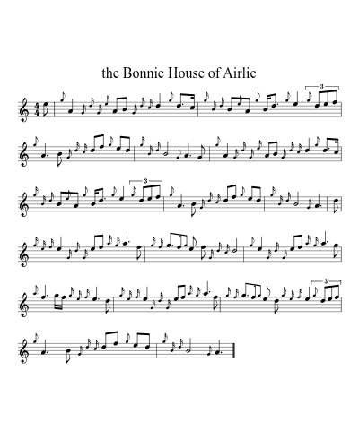 the Bonnie House of Airlie (Version 5) sheet music preview