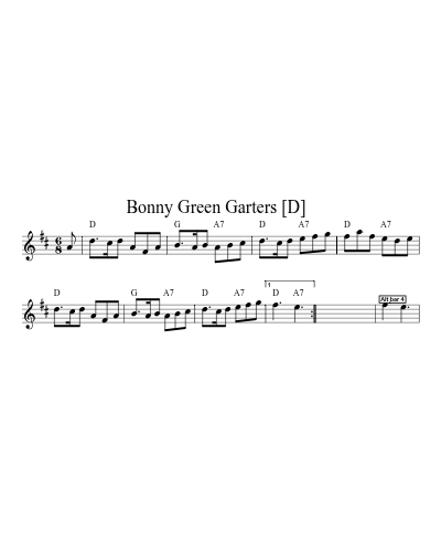 Bonny Green Garters   [D]