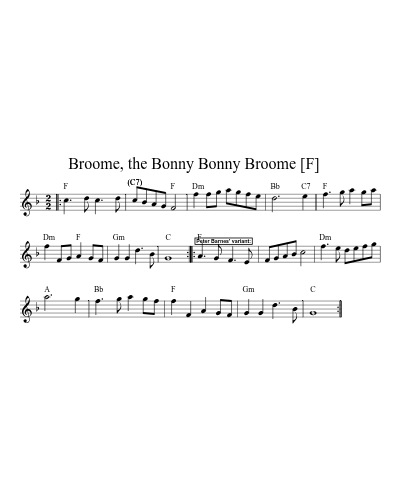 Broome, the Bonny Bonny Broome    [G] (Version 2)