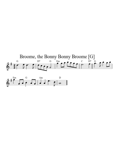 Broome, the Bonny Bonny Broome    [G] (Version 3)
