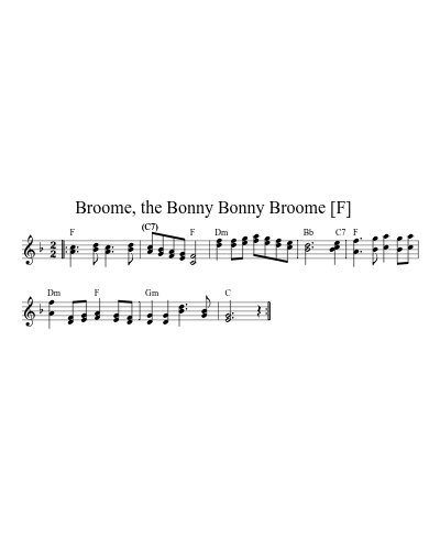 Broome, the Bonny Bonny Broome    [F]