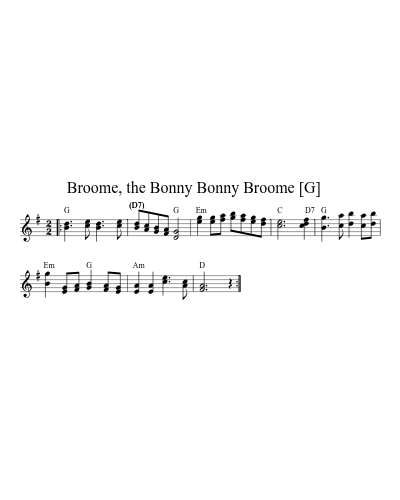 Broome, the Bonny Bonny Broome    [G] (Version 4)