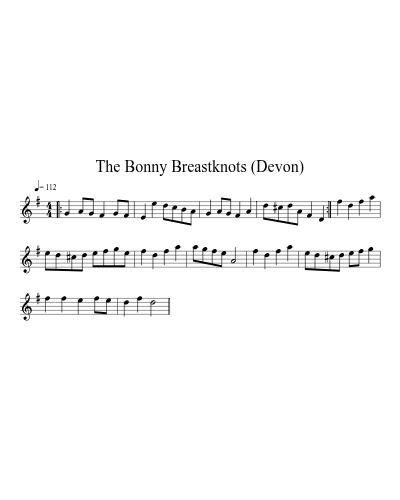 The Bonny Breastknots (Devon) (Version 3) sheet music preview