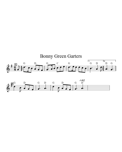 Bonny Green Garters (Version 6) sheet music preview