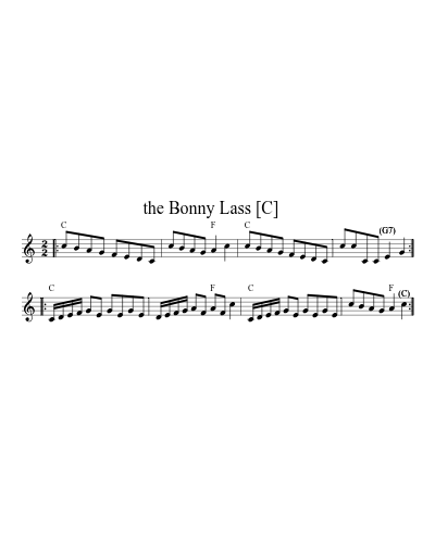 the Bonny Lass    [C] (Version 2) sheet music preview