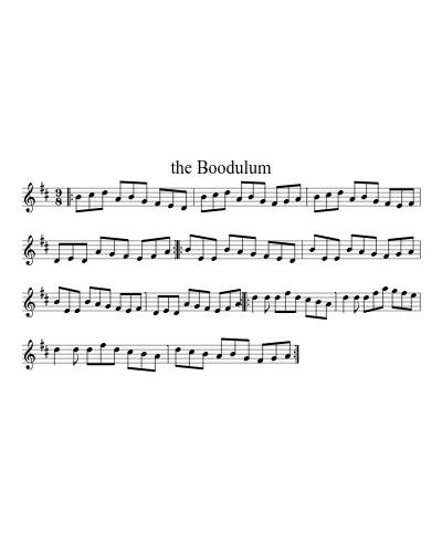 the Boodulum sheet music preview