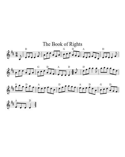The Book of Rights (Version 4) sheet music preview