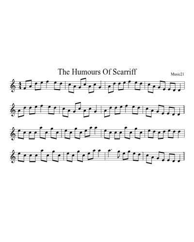 The Humours Of Scarriff sheet music preview