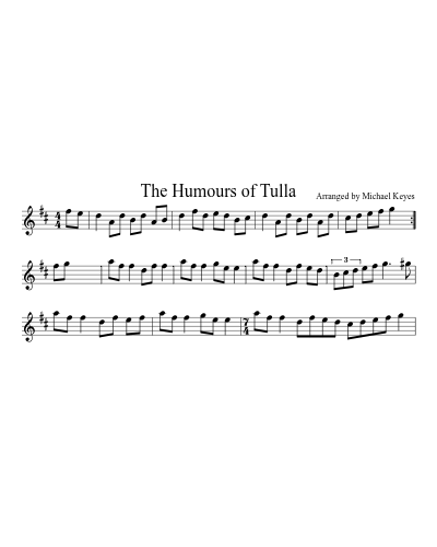 The Humours of Tulla sheet music preview