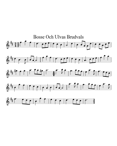Bosse Och Ulvas Brudvals (Version 2)