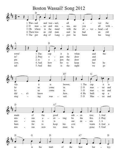 Boston Wassail!  Song 2012 (Version 2)
