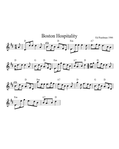Boston Hospitality (Version 3)