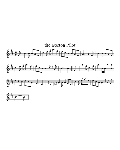 The Boston Pilot (Version 2) sheet music preview
