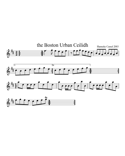 The Boston Urban Ceilidh (Version 3) sheet music preview