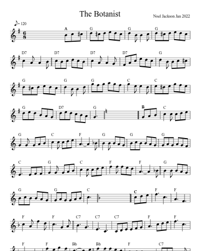 The Botanist sheet music preview