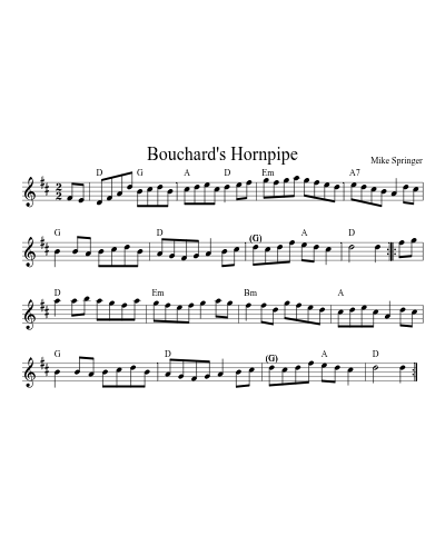 Bouchard's Hornpipe (Version 2)