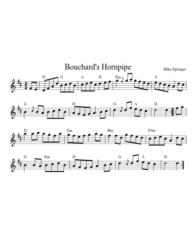 Bouchard's Hornpipe (Version 3)