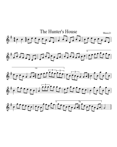 The Hunter's House sheet music preview