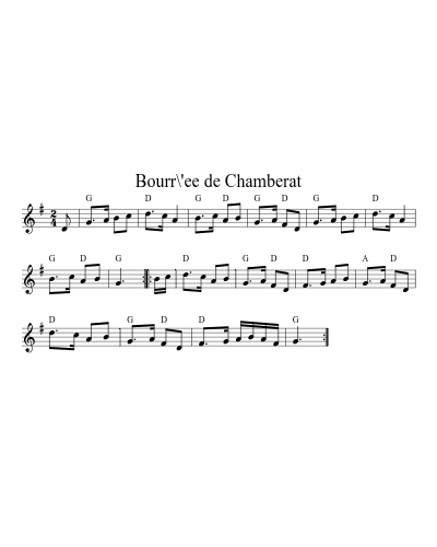 Bourr\'ee de Chamberat