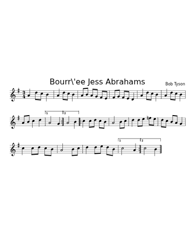 Bourr\'ee Jess Abrahams (Version 2)