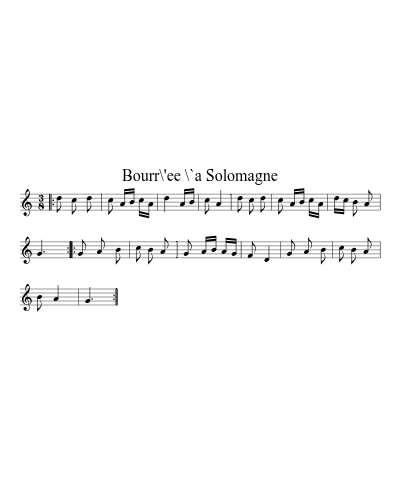 Bourr\'ee \`a Solomagne preview