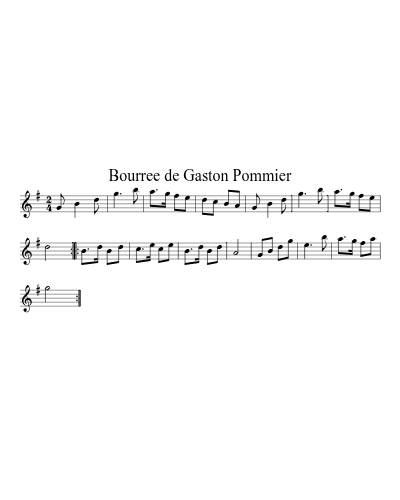 Bourree de Gaston Pommier