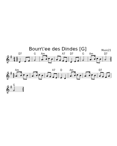 Bourr\'ee des Dindes  [G] (Bourree Des Dindes)