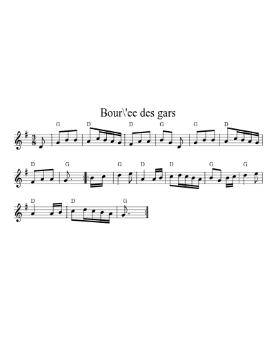 Bour\'ee des gars preview