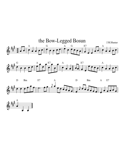 the Bow-Legged Bosun sheet music preview