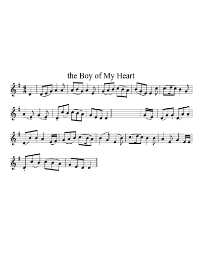 The Boy of My Heart (Version 2) sheet music preview