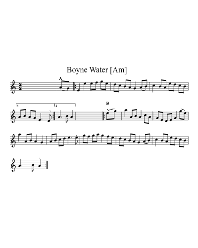 Boyne Water   [Am]