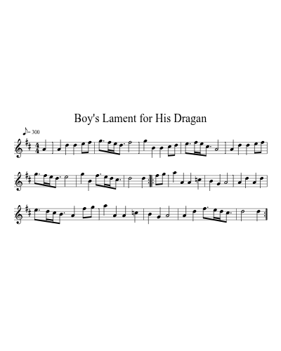 Boy's Lament for His Dragan