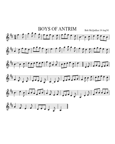 BOYS OF ANTRIM (Version 3)