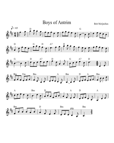 BOYS OF ANTRIM (Version 4)