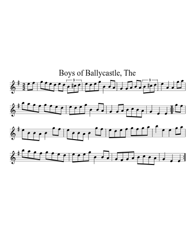 Boys of Ballycastle, The (Version 2)