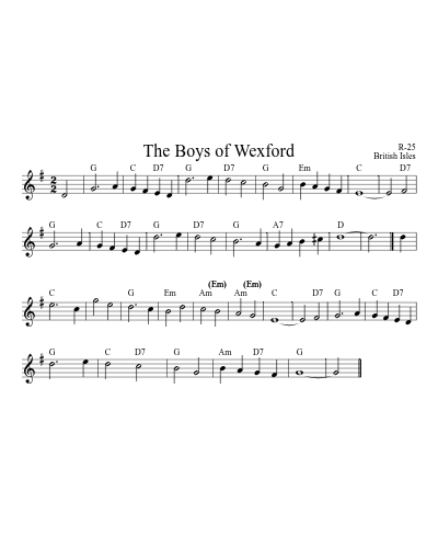 The Boys Of Wexford (Version 11)