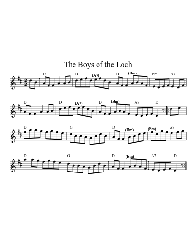 The Boys of the Loch (Version 2)