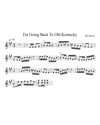 I'm Going Back To Old Kentucky