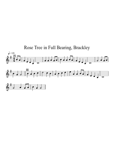 Rose Tree in Full Bearing, Brackley sheet music preview