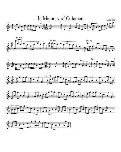 In Memory of Coleman preview