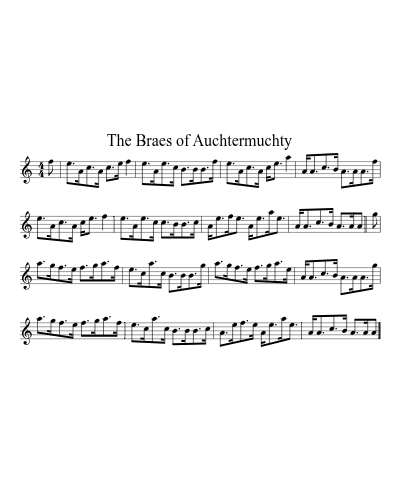 The Braes of Auchtermuchty (Version 2) sheet music preview