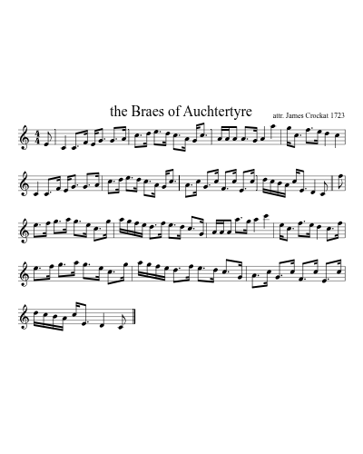 the Braes of Auchtertyre (Version 3) sheet music preview