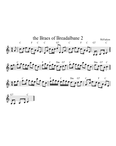 the Braes of Breadalbane 2 (Version 2) sheet music preview