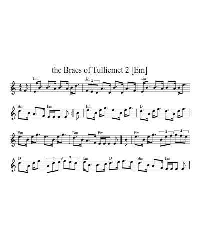 the Braes of Tulliemet 2 [Em] (Version 2) sheet music preview
