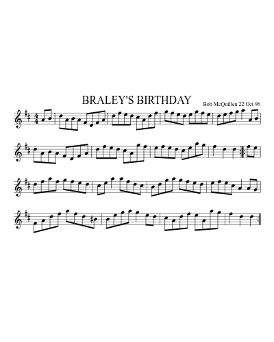 BRALEY'S BIRTHDAY (Version 2)