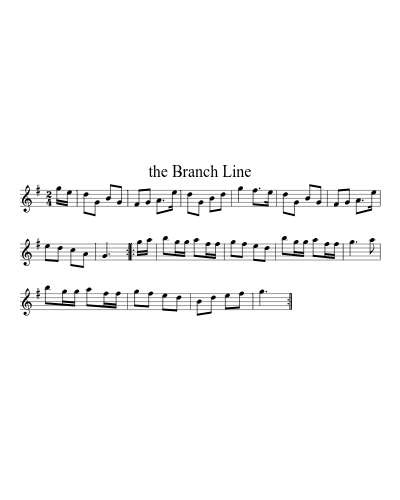 the Branch Line sheet music preview