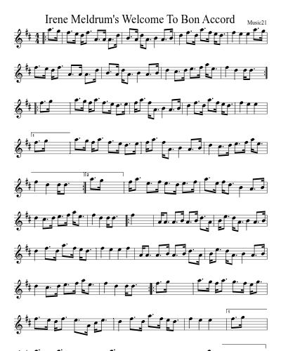 Irene Meldrum's Welcome To Bon Accord