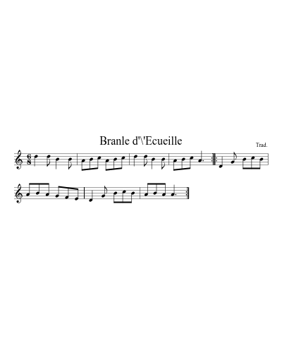 Branle d'\'Ecueille (Version 3)