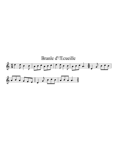 Branle d'\'Ecueille (Version 4)