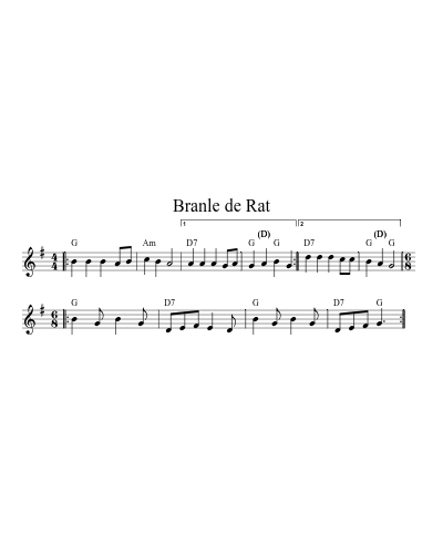 Branle de Rat sheet music preview